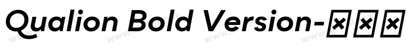 Qualion Bold Version字体转换